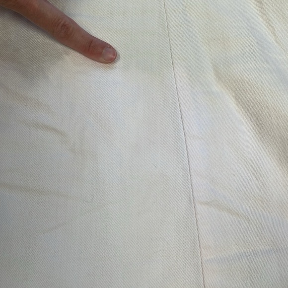 L’Agence Kailani Mermaid Skirt Denim Maxi Macadamia Cream DEFECT Sz 25 - Picture 12 of 13